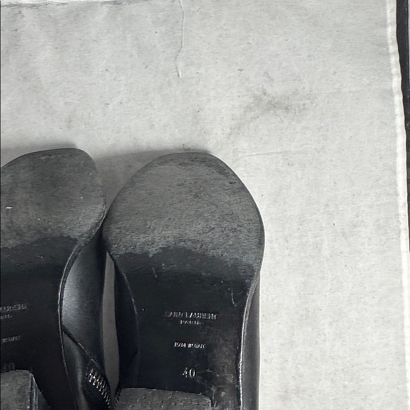 Saint Laurent Classic Black Leather Heeled Boots size 40 with box - Picture 10 of 15